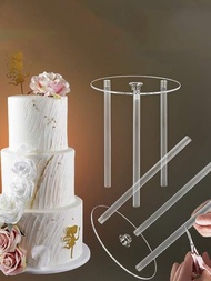 4入組/套雙層蛋糕可堆疊支柱架適用於4英寸蛋糕隨機款式