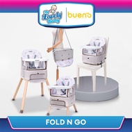Bueno 4in1 Portable & Foldable High Chair / Booster Seat / Feeding Chair / Baby Base (6 Months to 25