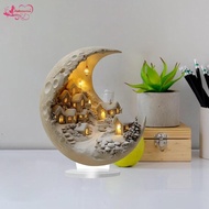 Abbraccia 2D Flat Snowhouse in The Moon Table Sign for Children's Bedroom Acrylic