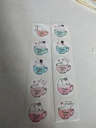 z7 :  thank you 贴纸  CAT 兩條10貼