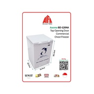 Aucma BD-120NA Commercial Chest Freezer Top Opening Door Poultry Butchery Frozen Meat Finger Food  Fish Seafood Freezer