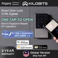 Aqara Smart Lock U100 Global Version Fingerprint Keyless Entry Door Lock with Apple Home Key Touchsc