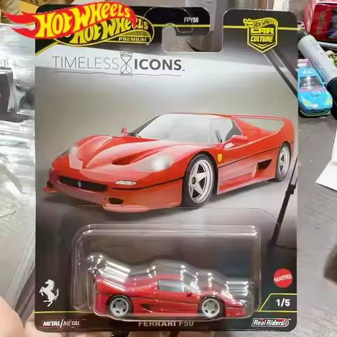 Original In Stock Hot Wheels FPY86 TIMELESS ICONS FERRARI F50 Model Cars Ornament Boys Toys Birthday