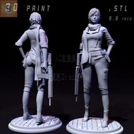 1/10生化危機雪莉gk白模生化危機RE惡靈古堡3d打印雪莉手辦模型