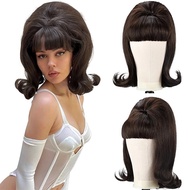 Retro Wig 50s 60s 70s Women's Bangs Chemical Fiber Headgear Halloween Wig