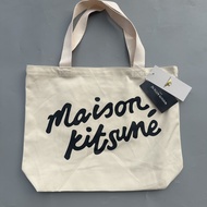 New Maison Kitsune Mens And Womens Fashionable Korean Style Classic Letter Print Versatile Shoulder 