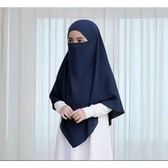 French khimar crinkle children's hijab for ages 5-12 years