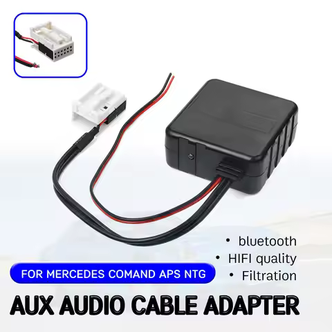bluetooth Aux Receiver for Benz W169 W245 W203 W209 W164 Cable Adapter Hifi Quality for Mercedes Wir
