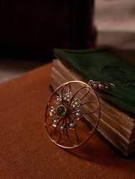 1900s 英國 維多利亞時期 橄欖石雛菊墜