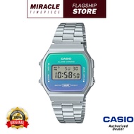 Casio A168WER-2A Vintage Silver Stainless Steel Band Men Watch A168WER-2 /A168WER / A