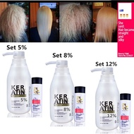 PURC Hair Care Set Brazilian Keratin Hair Straightening Treatment 300ml and Purifying Shampoo 100ml