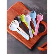 Cake Spoon Plastic Disposable Spoon Fork Cake Spoon Fruit Fork Dessert Spoon Fruit Fishing Spoon Ind
