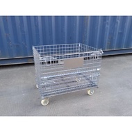 Storage cage folding storage cage iron frame cage logistics trolley box cage iron cage warehouse she