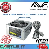 AVF 500W PS500-F12B ATX Power Supply with 12cm Fan Bulk