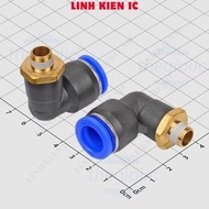 [5 Pieces]- PL12-01 Curved Pneumatic Connector L Pipe 12mm External Thread 9.7mm, 1/8inch Linhkien I