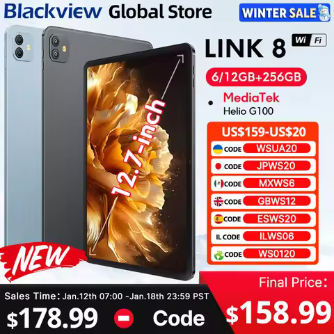 【World premiere】Blackview Link 8 Tablet 12.7-inch 2k+ 90Hz Display Helio G100 8400mAh Android 15 Wid