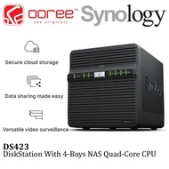 SYNOLOGY DS423 NAS DISKSTATION 4-BAYS NAS QUAD CORE PROCESSOR - DATA BACKUP HOME CLOUD  STORAGE