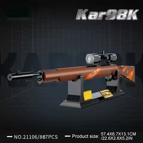 Simulation Gun Building Blocks Army Weapon AK47 KAR98K Assembly DIY Bricks Creative Desktop Ornament