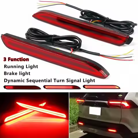 For Toyota RAV4 Camry LED Rear Bumper Reflector Brake Light Tail Fog Lamp for Lexus IS-F GX470 RX300