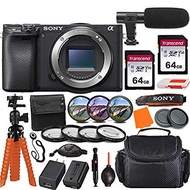 Sony Alpha a6400 Mirrorless Digital Camera (Body Only) & Pro Accessory Bundle incl. 2X 64GB Transcen