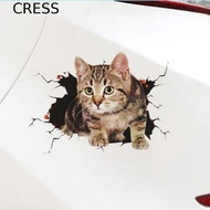 CRESS Simulation Cats Car Sticker, PVC 3D Cat Car 3D Cat Stickers, Car Accessories Creative Waterpro