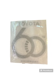 TOYOTA logo sticker โลโก้ สติกเกอร์ โตโยต้า ฉลองครบรอบ 60 ปี 60th Anniversary yaris collora corss Altis fortuner