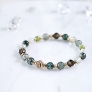 北歐之森- 水草瑪瑙橄欖石葡萄石-平靜智慧