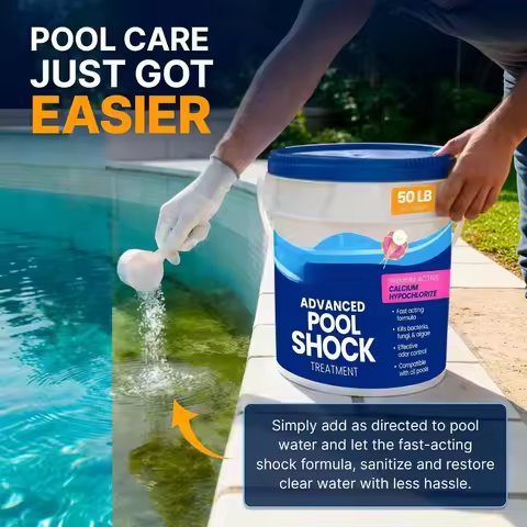 New Best Deal US Shipping Calcium Hypochlorite 68% Pool Shock Chlorine Granules 25 lb for Swimming P