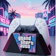 Unique 3D Printed GTA 6 (Grand Theft Auto VI) Gamepad Stand - PS5/Xbox Console Shelf