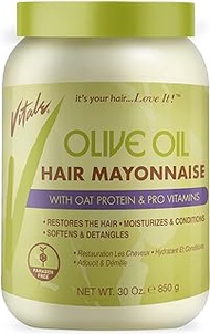 Vitale Olive Oil Hair Mayonnaise 30oz with Oat &amp; Egg Protein and Vitamins - Good on Color &amp; Thermal Treated Hair - for Dry &amp; Damaged Scalp Men, Women &amp; Kids -Moisturize and Condition
