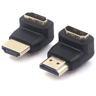 HDMI 90 and 270 Degree Adapter 2-Pack, Right Angle HDMI Male to Female L Adapter Connector 3D&4K Sup