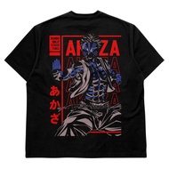 BAJU ANIME AKAZA DEMON SLAYER T-SHIRT MANGA Akaza PRINTED COTTON SHORT SLEEVE TEE TOPS