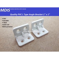 Quality PVC White L Type Angle Bracket 1" / Shelf Support L Bracket