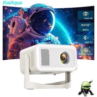โปรเจคเตอร์พกพา 4K 900ANSI WiFi 6 Android 11 รองรับภาพยนตร์ Full HD เกม 1080P สำหรับดูหนังที่บ้านและ