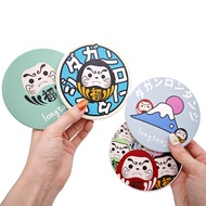 Long Tanji Ceramic Absorbent Coaster Dharma Tumbler God Of Fortune Ceramic Coaster