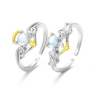 Fashion ins Angel and Devil Couple Cartoon Ring