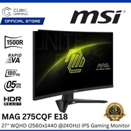 MSI 27" MAG 275CQF E18 / 31.5" MAG 321CQF E18 WQHD (2560x1440 @180HZ) RAPID VA LCD CURVED GAMING MON