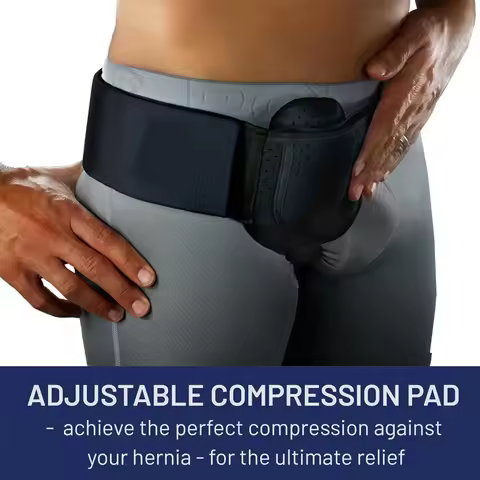Hernia Belt Truss For Inguinal Sports Hernia Support Pain Relief Recovery Strap Breathable Adjustabl