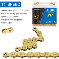 TOOPRE Bicycle Chain 6S 7S 8S 9S 10S 11S Speed MTB Chains Golden 116L Velocidade F MTB//Folding/Road