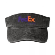 FedEx Logo Washed Cowboy Hollow Top Cap Simple All-Match Baseball Cap Summer Travel Sunscreen Sun Ha