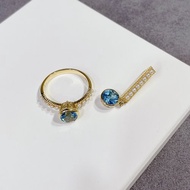 PJ. K金托帕石戒指、墜子