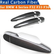 For BMW 4 Series F32 F33 F36 2014-2019 Car Accessories Real Carbon Fiber Door Handle Cover Frame Sti