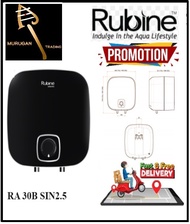 RUBINE STORAGE WATER HEATER (RA 30B / RA 30W ) 30 LITERS With Dielectric connector + Pressure Relief Valve/LOCAL WARRANTY FREE EXPRESS DELIVERY