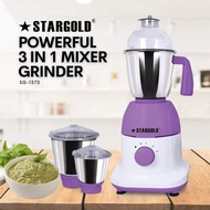 Stainless Steel Blender (STARGOLD SG-1373) 3 in 1 System, 6000w Cooper Motor Pengisar Serbaguna, Bla