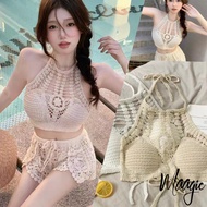 Crochet Top Beach Outfit For Women Knitted Swimwear Top Hawaiian