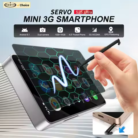 SERVO 3G Mini Smart Mobile Phone Dual SIM Card Android System WhatsAPP Google Play Face Unlock 4.0 i