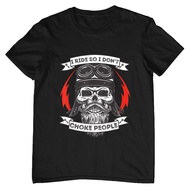 I Ride So I Don'T Choke People Motorcycle Rider Biker Tshirt