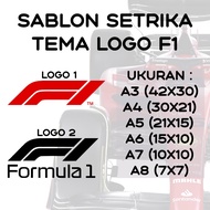 IRON-ON SCREEN PRINTING WITH F1 LOGO THEME/FORMULA 1 READY TO PRESS A8-A3 SIZE F1 LOGO IRONING STICK