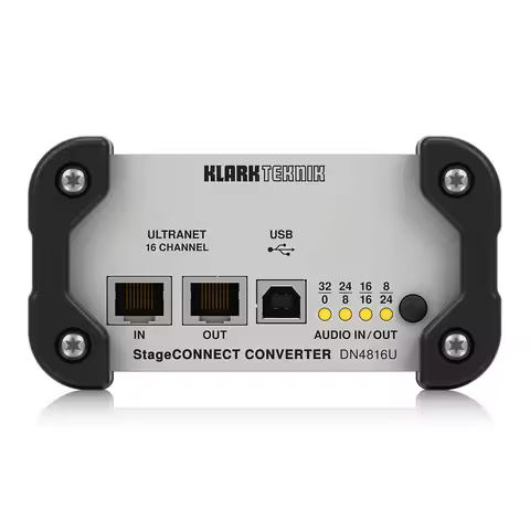Klark Teknik DN4816U Audio Interface: 16-In/Out Analog StageConnect Bridge for MIDAS Systems & DAW I