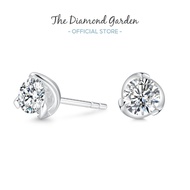 TDG 10K Gold Rotating Setting Lab Grown Diamond Stud Earrings
